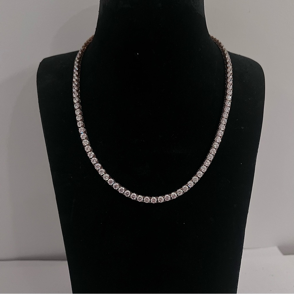 NEW Diamonique Diamond Tennis Necklace